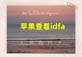 苹果查看idfa