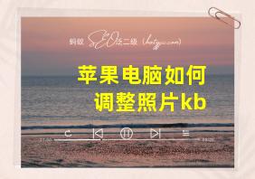 苹果电脑如何调整照片kb