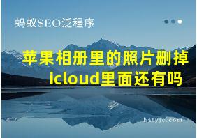 苹果相册里的照片删掉icloud里面还有吗