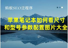 苹果笔记本如何看尺寸和型号参数配置图片大全