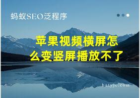 苹果视频横屏怎么变竖屏播放不了