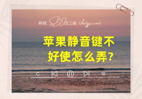 苹果静音键不好使怎么弄?