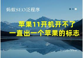 苹果11开机开不了一直出一个苹果的标志