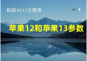 苹果12和苹果13参数