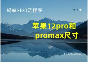 苹果12pro和promax尺寸