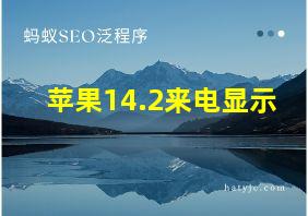 苹果14.2来电显示