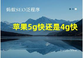 苹果5g快还是4g快