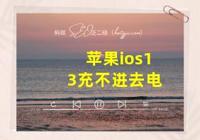 苹果ios13充不进去电