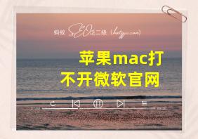 苹果mac打不开微软官网