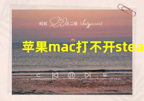 苹果mac打不开stea