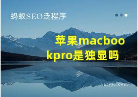 苹果macbookpro是独显吗