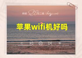 苹果wifi机好吗