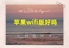 苹果wifi版好吗