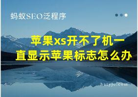 苹果xs开不了机一直显示苹果标志怎么办