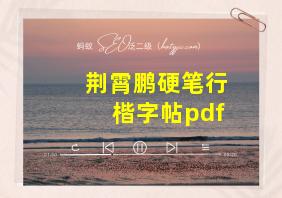 荆霄鹏硬笔行楷字帖pdf