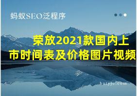 荣放2021款国内上市时间表及价格图片视频