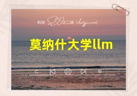 莫纳什大学llm