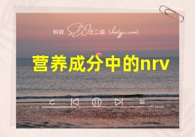 营养成分中的nrv