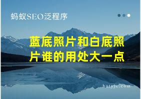 蓝底照片和白底照片谁的用处大一点