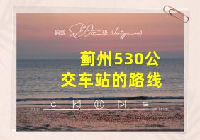 蓟州530公交车站的路线