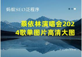 蔡依林演唱会2024歌单图片高清大图