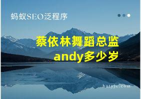 蔡依林舞蹈总监andy多少岁