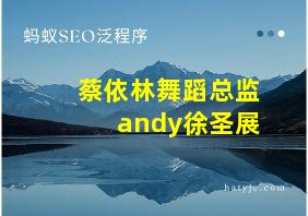 蔡依林舞蹈总监andy徐圣展