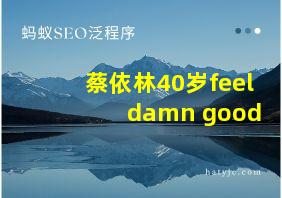 蔡依林40岁feel damn good