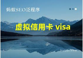 虚拟信用卡 visa