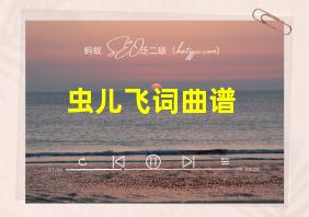 虫儿飞词曲谱