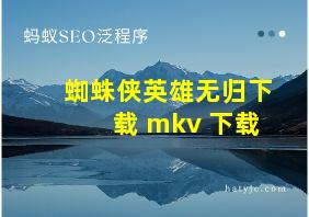 蜘蛛侠英雄无归下载 mkv 下载