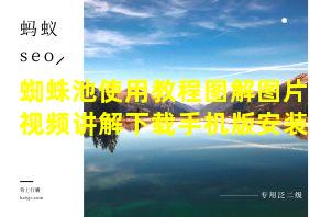 蜘蛛池使用教程图解图片视频讲解下载手机版安装