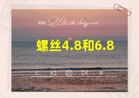 螺丝4.8和6.8