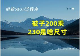 被子200乘230是啥尺寸