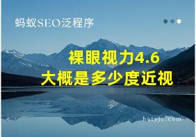 裸眼视力4.6大概是多少度近视