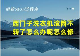 西门子洗衣机滚筒不转了怎么办呢怎么修