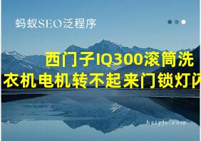 西门子IQ300滚筒洗衣机电机转不起来门锁灯闪