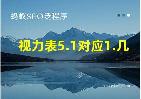 视力表5.1对应1.几