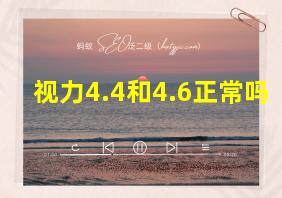 视力4.4和4.6正常吗