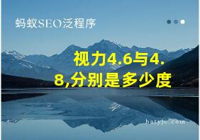 视力4.6与4.8,分别是多少度