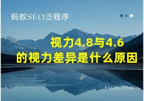 视力4.8与4.6的视力差异是什么原因