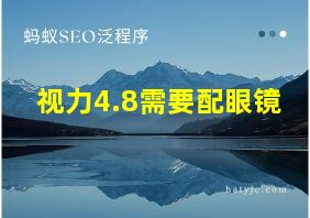 视力4.8需要配眼镜