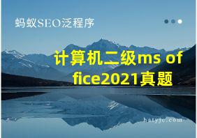 计算机二级ms office2021真题