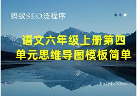 语文六年级上册第四单元思维导图模板简单