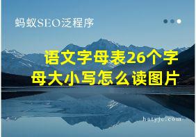 语文字母表26个字母大小写怎么读图片