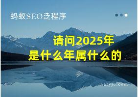 请问2025年是什么年属什么的