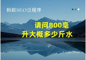 请问800毫升大概多少斤水