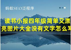 读书小报四年级简单又漂亮图片大全没有文字怎么写