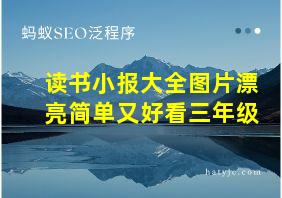 读书小报大全图片漂亮简单又好看三年级