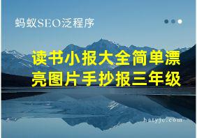 读书小报大全简单漂亮图片手抄报三年级